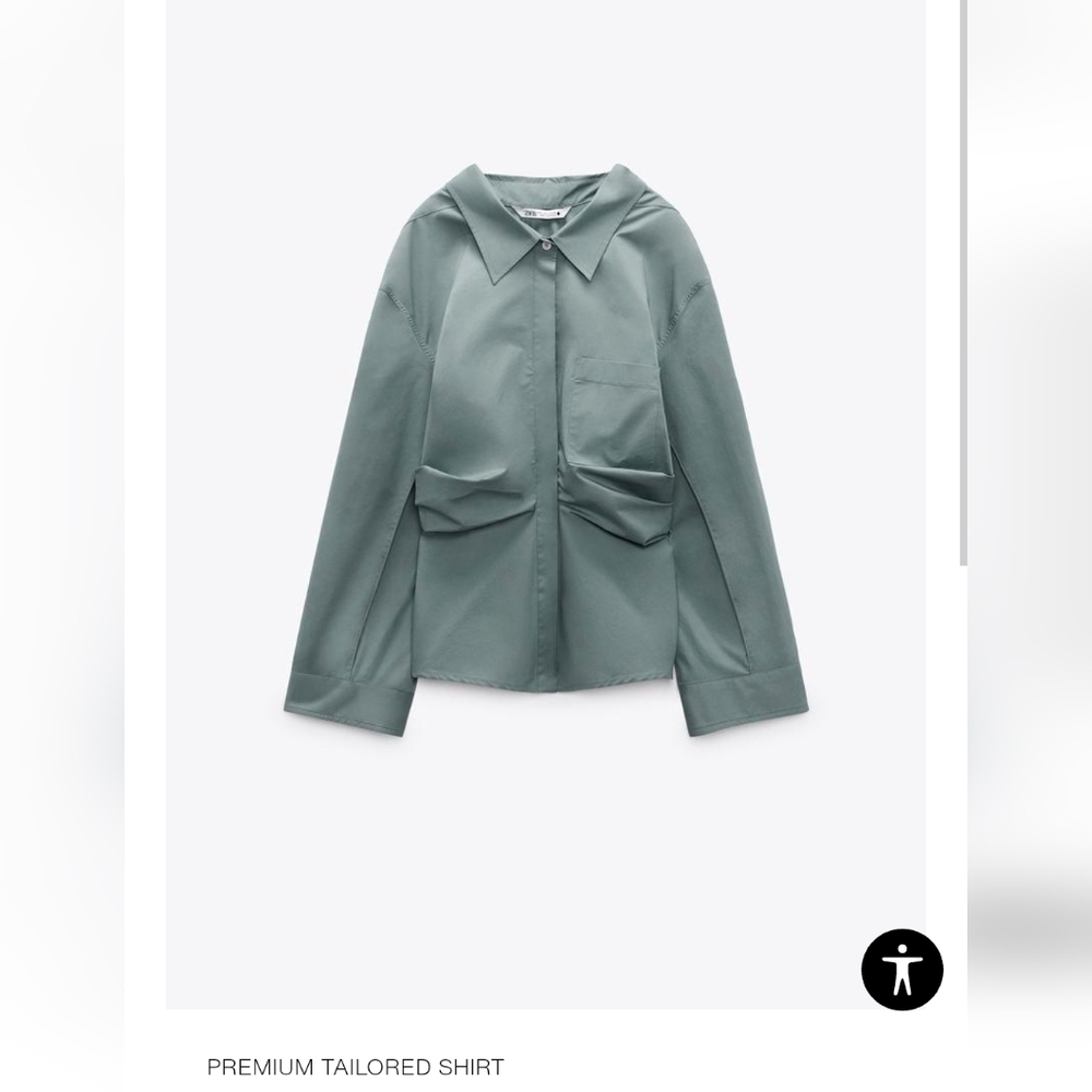 Nwot Premium Blouse/ Shirt - Blue/ Green